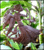 Metal Garden Plant Stake - Garden Decor - Outdoor Plant Stake - Haitian Steel Drum Art - 10 1/2" x 1